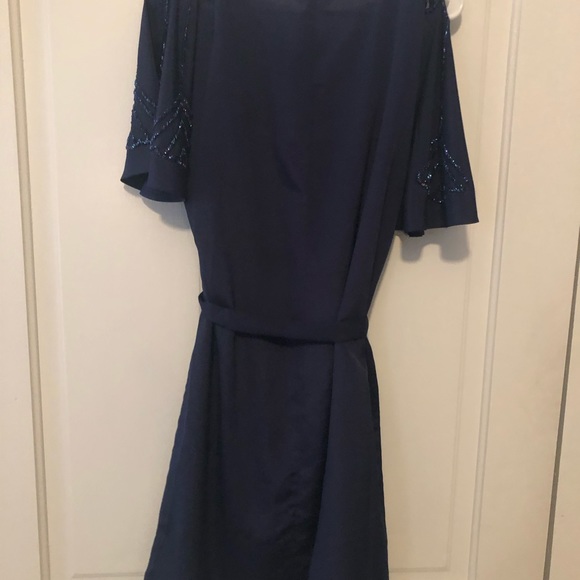 Navy blue silk Lilly Pulitzer dress - Picture 5 of 5